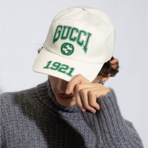 Gucci Unisex Limited Edition Green 1921 Logo Baseball Cap